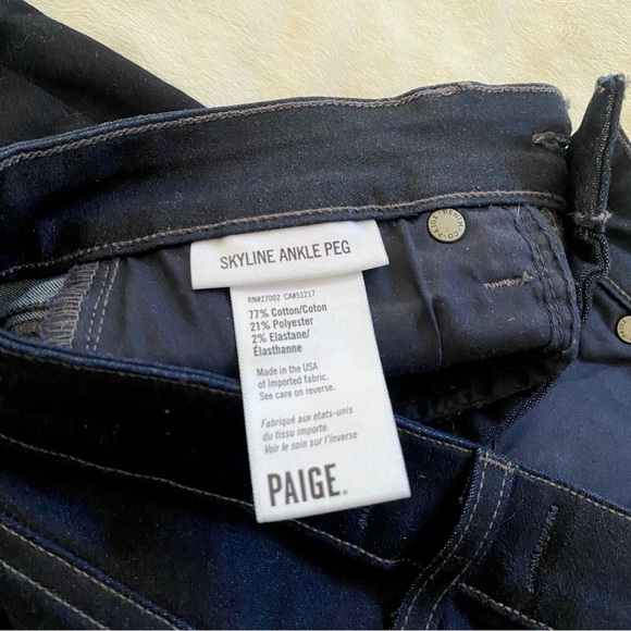 Paige Skyline Ankle Peg Dark Jeans - Picture 5 of 5